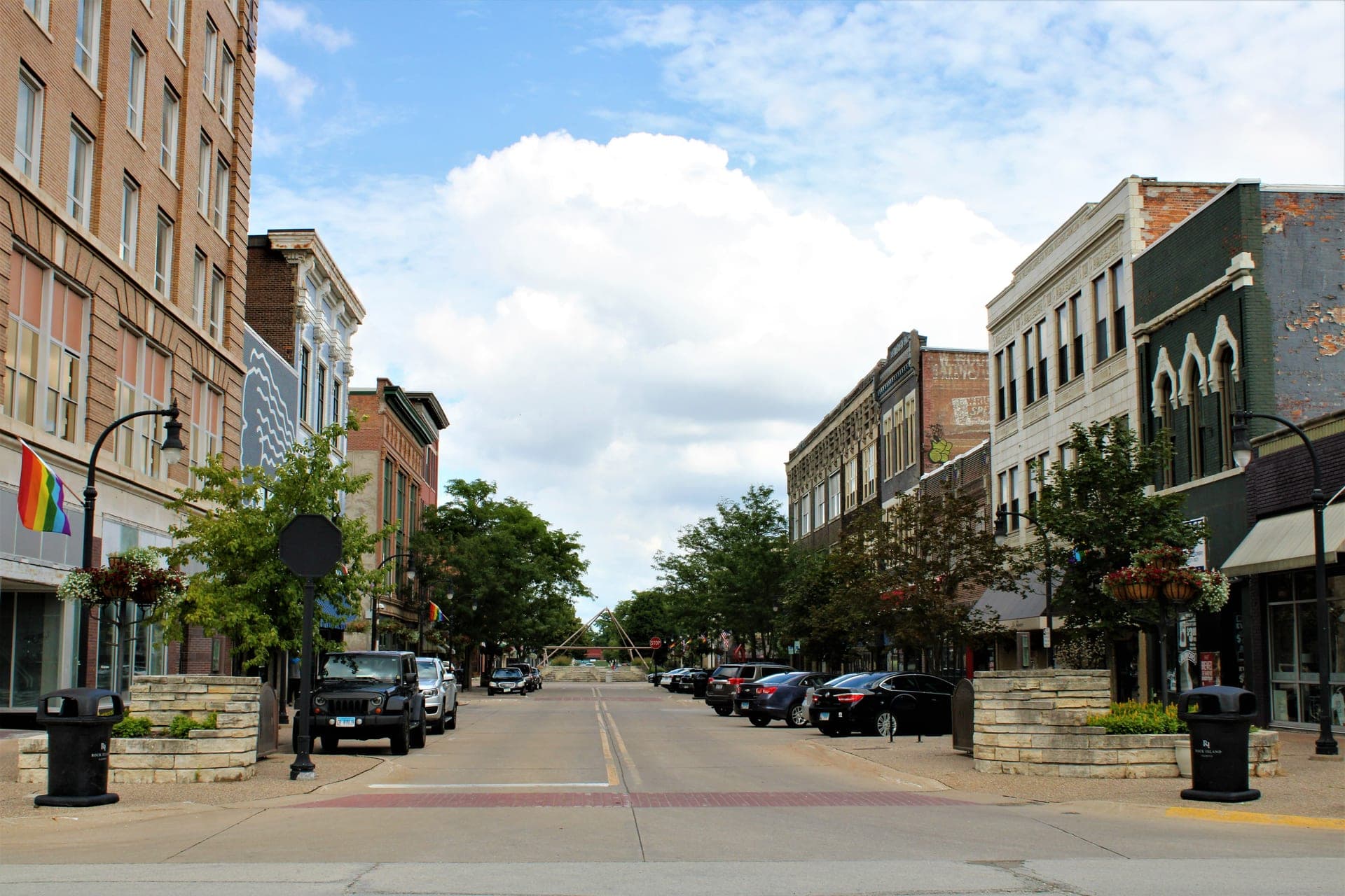Second Avenue through downtown Rock Island, Illinois